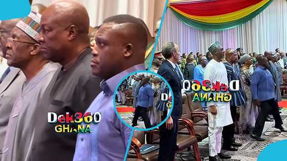 Sam George trends after brief movement during national anthem at AI event