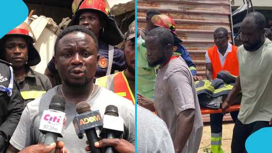 Trapped mason rescued with severe leg injury after building collapse at Kasoa New Market