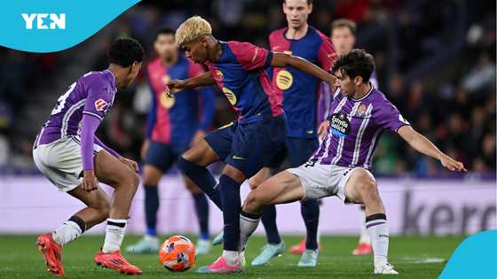 Lamine Yamal lights up Barca’s win over Valladolid with magical footwork (Video)