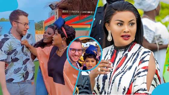 White man and Nana Ama McBrown bond over Twi and Ghana food