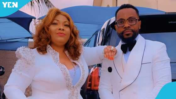 Angel Asiamah expresses his undying love for Agradaa during the thanksgiving service