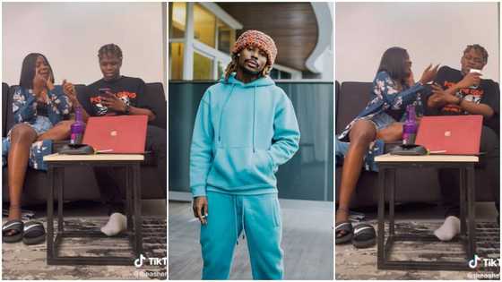 I'll give you GH¢200 if you can sing Asake's Palazzo song: Man challenges lady in funny video, she floors him