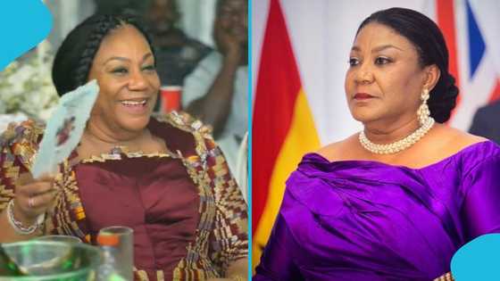 Rebecca Akufo-Addo chills at a wedding after NPP's defeat, dances to Tshwala Bam in video