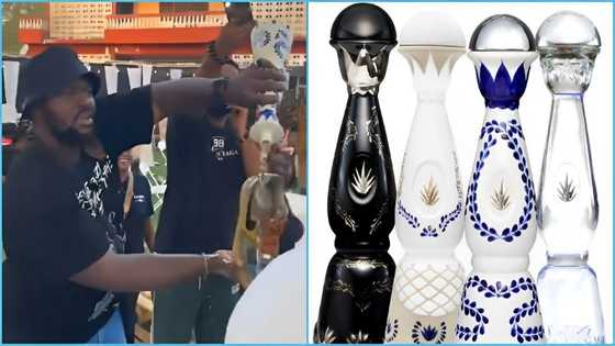 Ghanaian man washes his shoe with Clase Azul tequila to prove he's rich, video trends