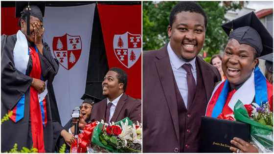 Beautiful woman gets surprise proposal at her graduation from boyfriend; photos emerge