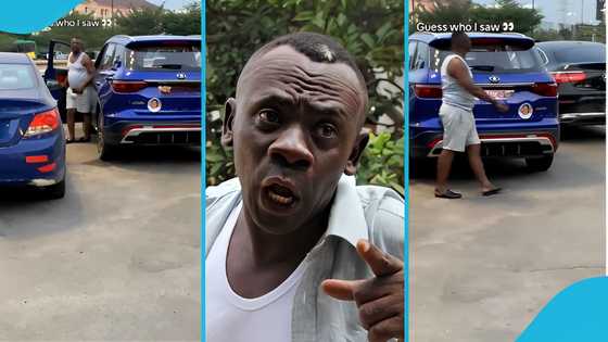 Akrobeto rocks singlet, shorts and half shoe, steps out of GH¢500k Kantanka car
