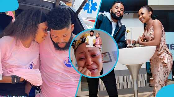 Akuapem Poloo cries uncontrollably as she mourns 'her brother', the actor who died in Belgium.
