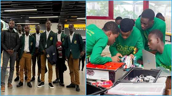 Prempeh College arrives in US for World Robotics Championship, many stare at them at airport