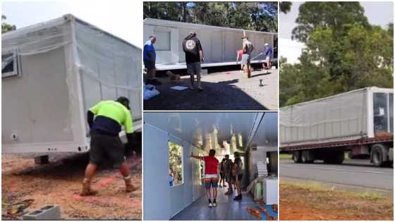 Young man imports container house from China, installs it on his land to become fine 2-bedroom flat in video