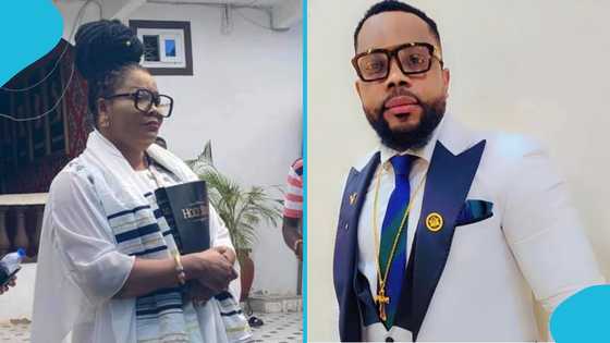 Angel Asiamah sends message to his jailed wife, Agradaa, in a video: “Be strong”