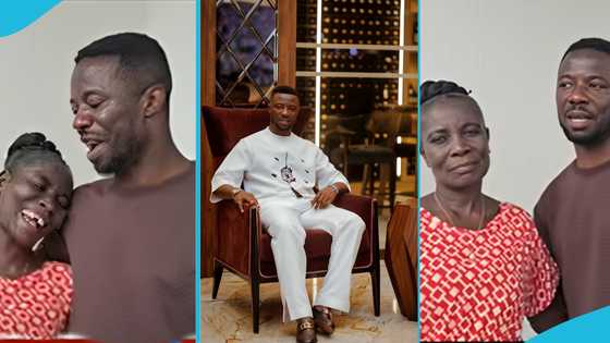 Kwaku Manu displays close bond with mom as she visits him in Accra, video warms hearts