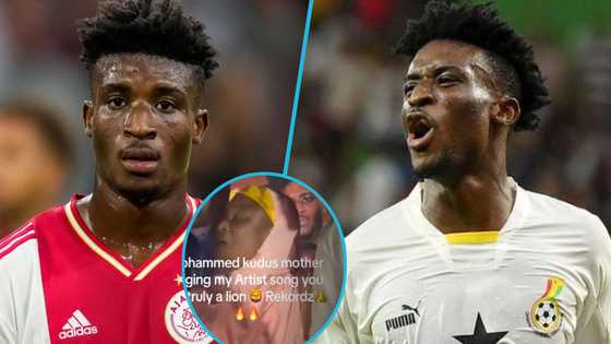 Mohammed Kudus' mum celebrates his 2 goals against Egypt, fans excited: “God has blessed your womb”