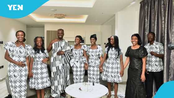Daddy Lumba's children and Odo Broni display unity in a family photo after his burial