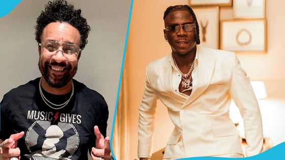 Stonebwoy meets Shaggy, 10Tik, and other reggae stars at the Island Conference in Jamaica, peeps excited