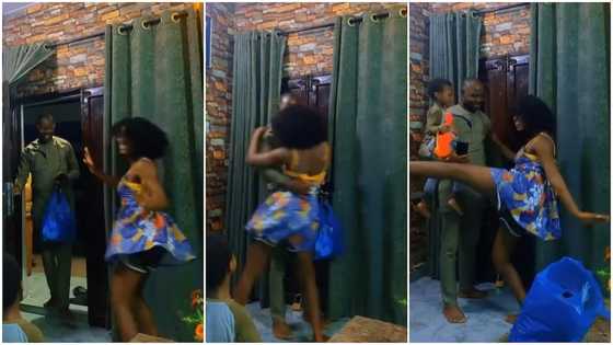 Salary don enter: Happy wife welcomes her husband home with dance, shakes waist for him in video