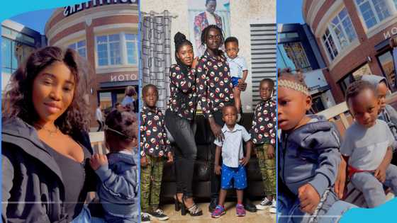 Lil Win's wife flies her three kids abroad, chills with them in video
