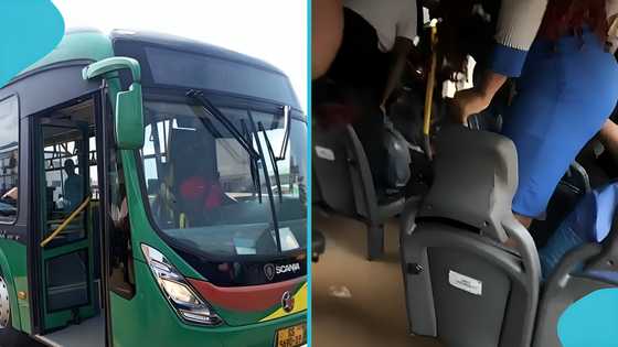 Panic as Ayololo bus gets flooded amid heavy downpour on Monday, June 29