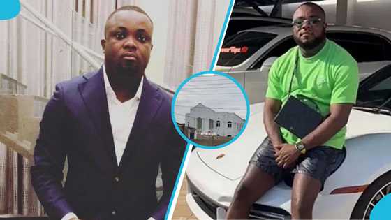 Videos of Kofi Boat’s all-white mansion and garage filled with luxury cars surface, Ghanians react