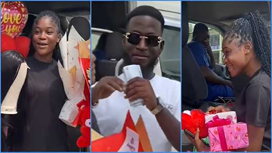 Romantic Ghanaian man sends a van full of gifts to surprise girlfriend: "Get you intentional men