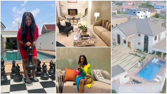 Videographer shows more details of Jackie Appiah's Trassaco in new clip, fans say it's like a 5-star hotel