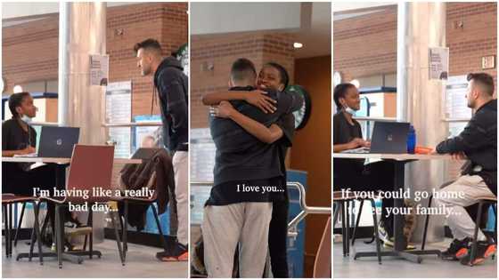 Oyinbo man gifts lady over GHc11k to see her family in Nigeria for agreeing to talk to him; video emerges