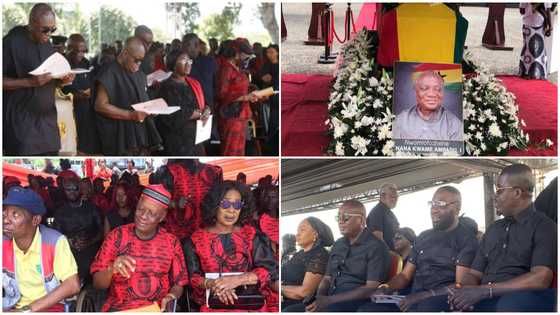 Sad photos and videos drop as Akufo-Addo, Alan, Despite and other top stars mourn Highlife veteran Nana Ampadu at state funeral