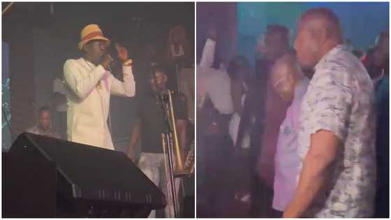 Watch the funny video as MC screams 'Addo Showboy' when Akufo-Addo joins clubbers at the Kwahu Easter bash