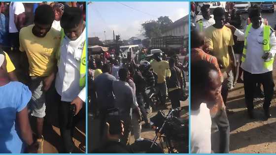 Residents of Nsawam celebrate driver for skillfully steering to safety after brake failure