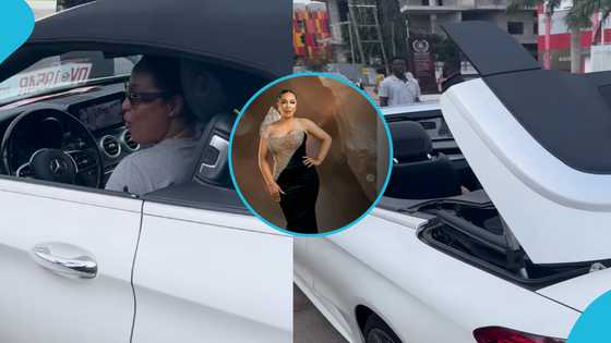 Nikki Samonas drives GH¢350,000 convertible Mercedes Benz to eat fufu