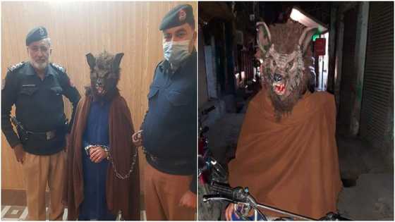Police arrest man dressed as werewolf to scare people on new year's eve, here is what they did to him, many react (photos)