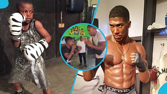 Anthony Joshua teams up with 12-year-old Ghanaian boxing prodigy for a sparring session
