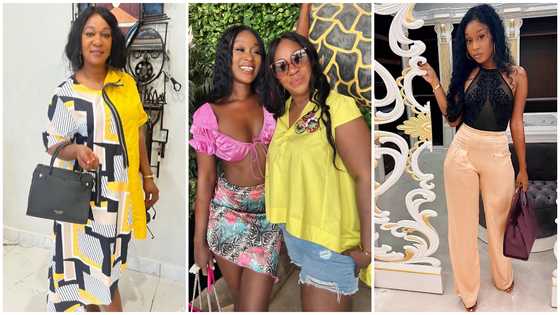 Photos, videos drop as Efia Odo and mom party hard in Ghana while on vacation