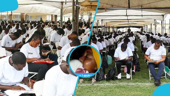 Ghanaian lady sheds tears as she is disqualified from all security services recruitment