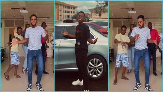 KNUST Valedictorian Kelvin Tamakloe shows dance moves, reflecting his fun side