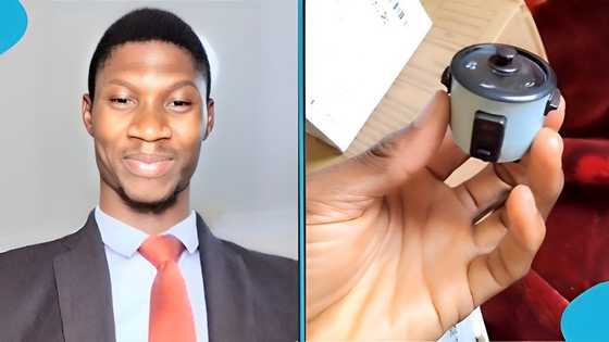 Young Ghanaian man receives key holder as rice cooker after online order turns scam