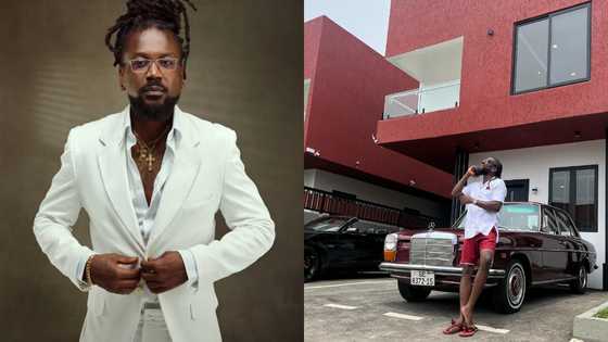 Samini drops 1st ever photos of East Legon 'mansion' with expensive cars