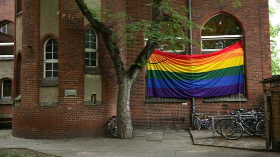 A mosque in Berlin on Friday became the first in Germany to fly a rainbow flag in support of the LGBT community, ahead of two major gay pride events in the city this month.