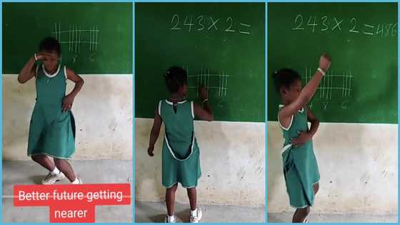 Brilliant Ghanaian girl uses rare method to solve multiplication problem, video goes viral with 300k views