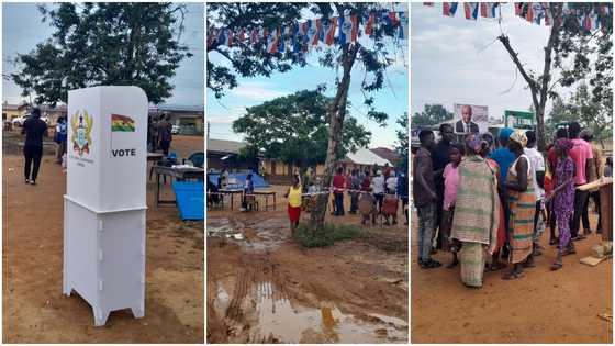 Assin North: NDC supporters mass up at polling station, accuse NPP of vote buying on election day
