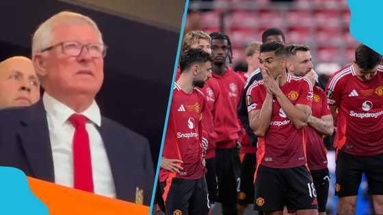 Sir Alex Ferguson's crushed reaction to Man United's UEL final defeat spotted