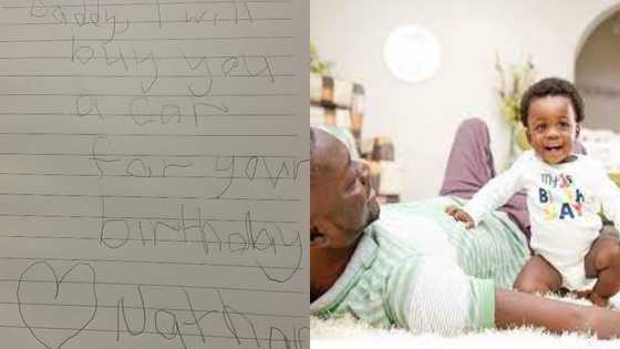 My 3-year-old son has written about what he wants for my b'day -Ameyaw Debrah
