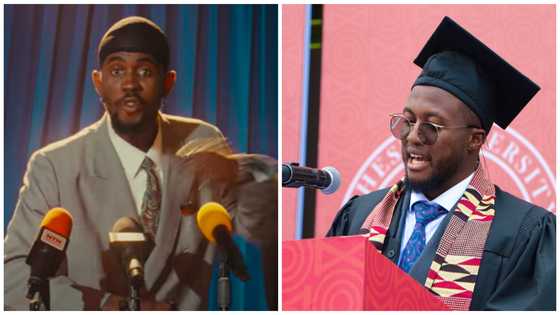Black Sherif reacts: Ashesi Valedictorian, Karl goes viral after using Black Sherif's 'Kwaku The Traveller' in memorable speech