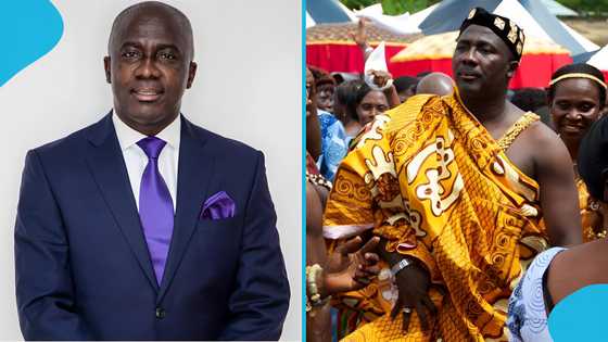 Business mogul Dr Samuel Amo Tobbin ditches work to preach in the market, video stirs reactions