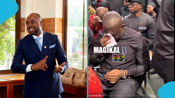 Ernest Kumi: Kojo Oppong Nkrumah weeps at late NPP MP's funeral, video