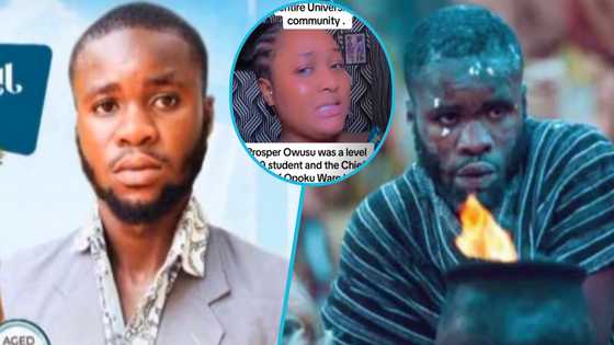 Prosper Owusu: Pretty lady mourns AAMUSTED student who died from fire-related injuries at KATH