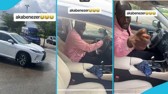 Ras Nene spotted driving expensive Lexus RX350 in video, Ghanaians happy for him