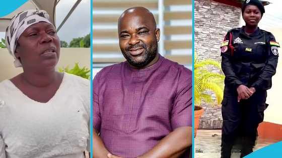 Plantain seller moved to tears as MP Okyere Baafi helps daughter become a police officer