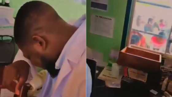 Ghanaian medical doctor cries uncontrollably in video after getting heartbreak