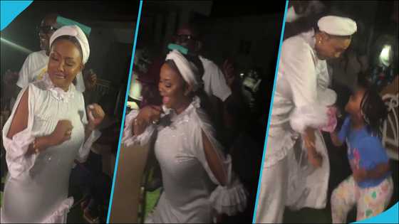 Nana Ama McBrown @ 46: Actress dances with Baby Maxin in the dark as she parties with family and friends in Kumasi