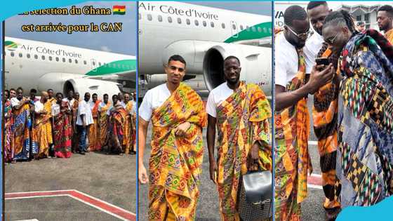Ghanaians react as videos of Black Stars players arriving in Cote d’Ivoire in Kente circulate
